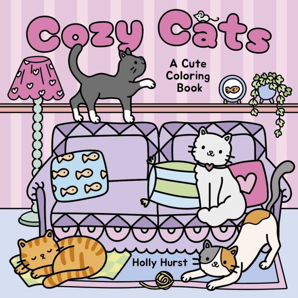 Cozy Cats Cute Coloring Book by Holly Hurst book cover