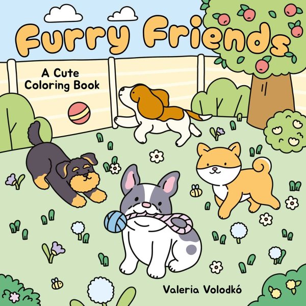 Furry Friends Cute Coloring Book by Valeria Volodko book cover